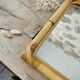 Miroir en bambou et rotin