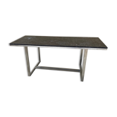 Table de salle à manger marbre pieds inox