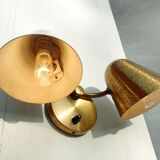 Double wall lamp adjustable brass cocottes