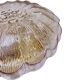HP Leuchten Amber Flower Ceiling Lamp Pressed Glass Mid-Century Model 65282