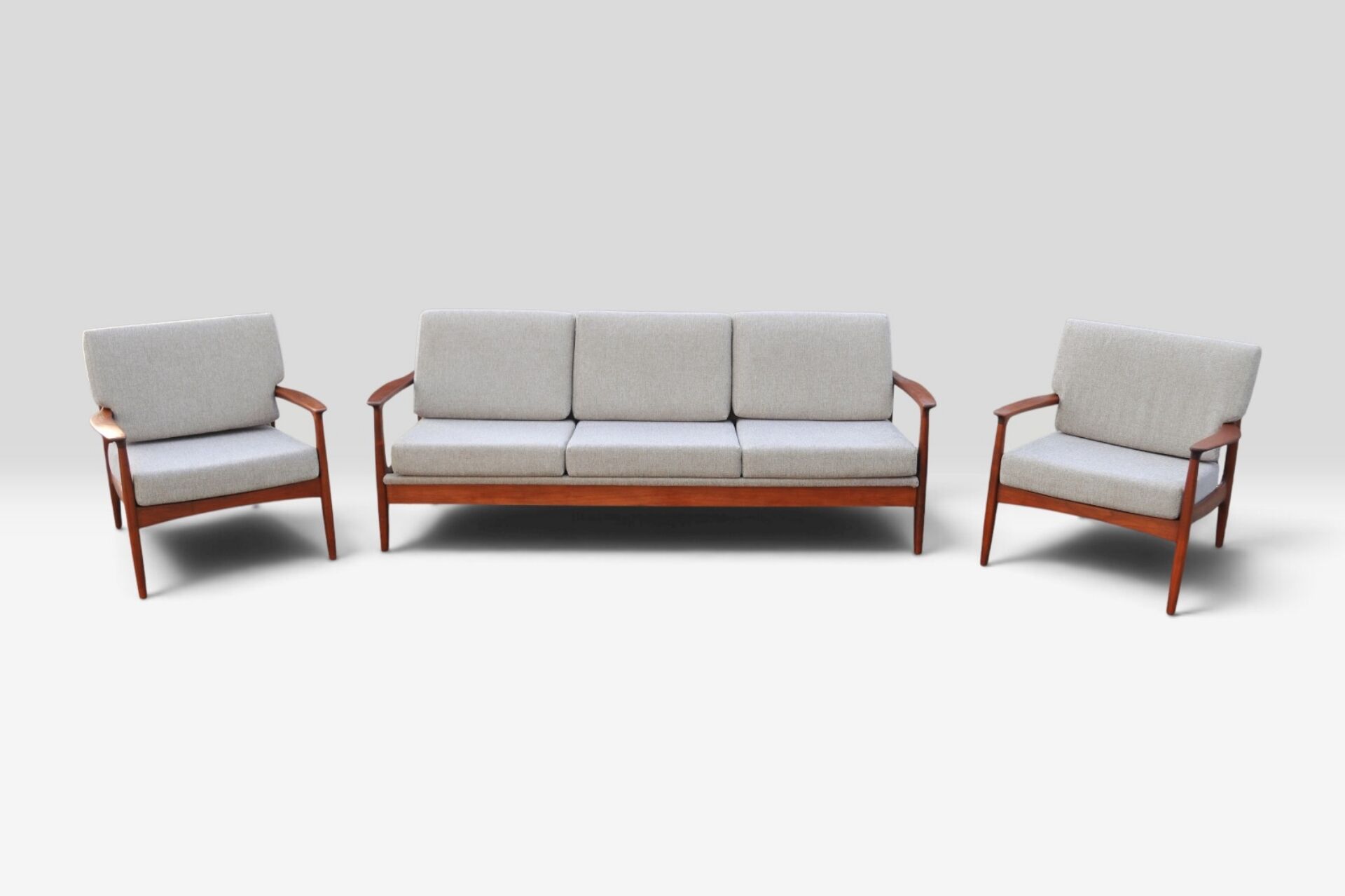 Eugen Schmidt Soloform vintage Teak Sofa und 2 Sessel