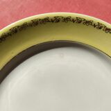 Set of 6 flat plates Luneville, Libourne model, vintage French