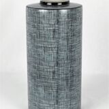 Black and grey porcelain vase by François Bernard