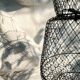Antique French wire fishing basket
