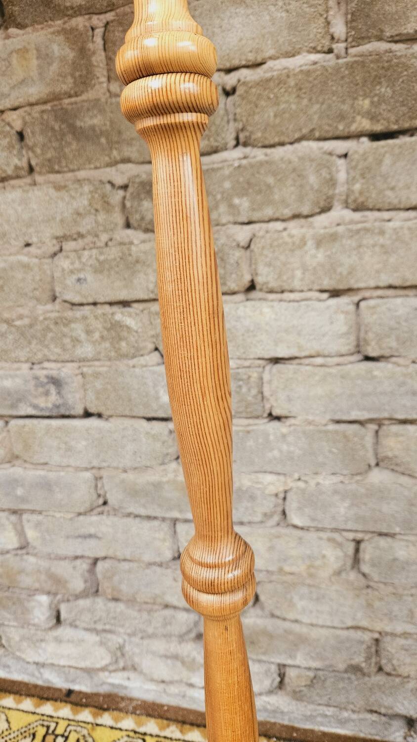 Danish pine floor lamp 1970 vintage