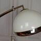Important Lampadaire Arc Réglable, marbre, laiton, Italie, Circa 1970