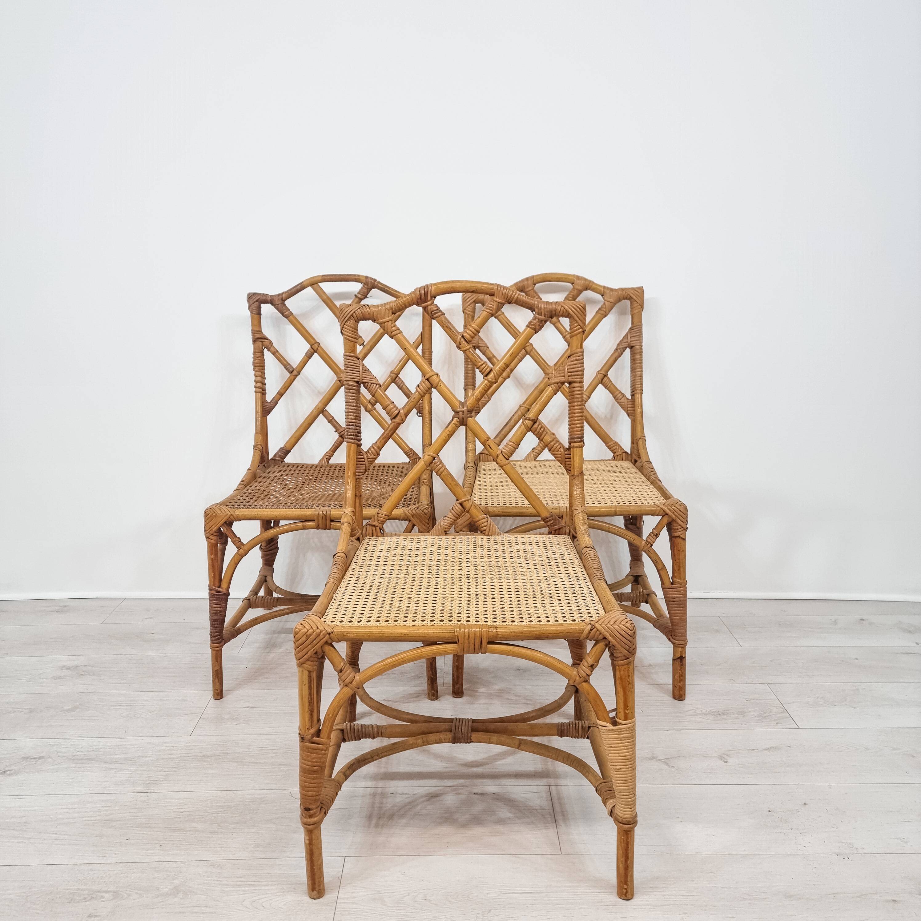 Wicker chairs attributed to Dal Vera, 1970