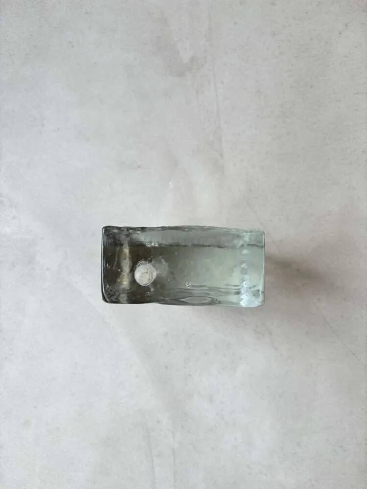 Solifleur block vase Heiner Düsterhaus Walther Glass 1970s