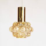 Stunning glass bubble pendant light by Helena Tynell for Glashutte Limburg
