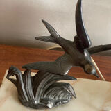 Art Deco swallow lamp