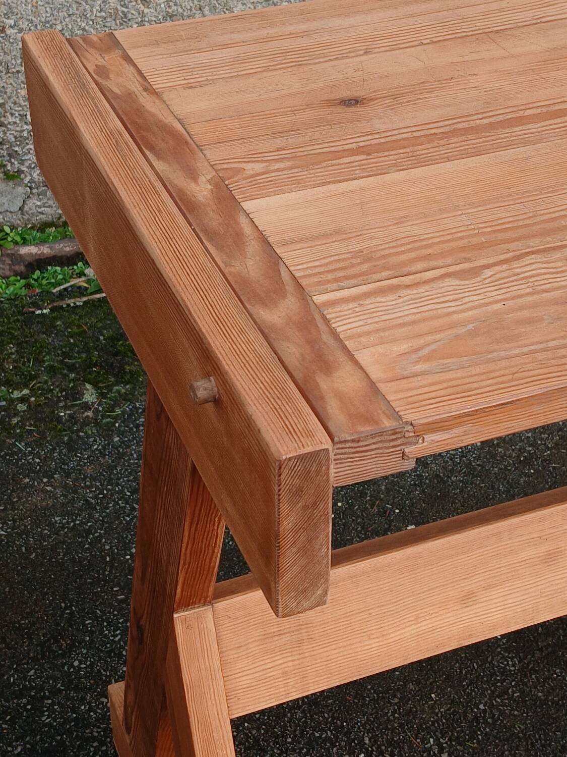 Solid pine desk, 1960s
