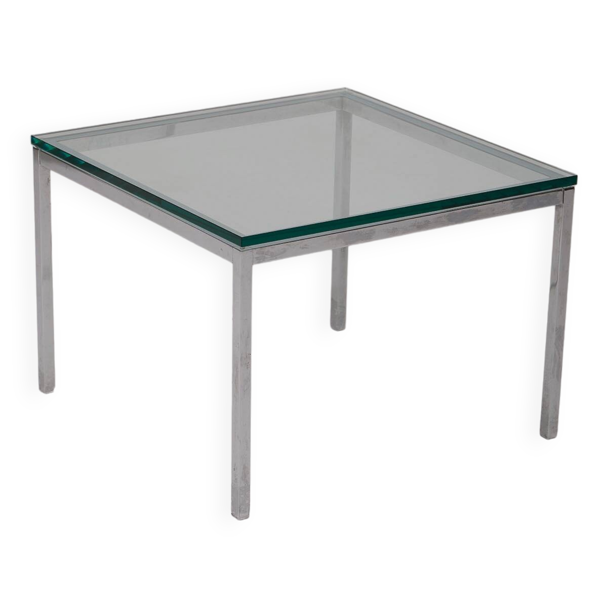 Knoll metal and glass coffee table