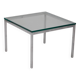 Table basse en métal et verre Knoll