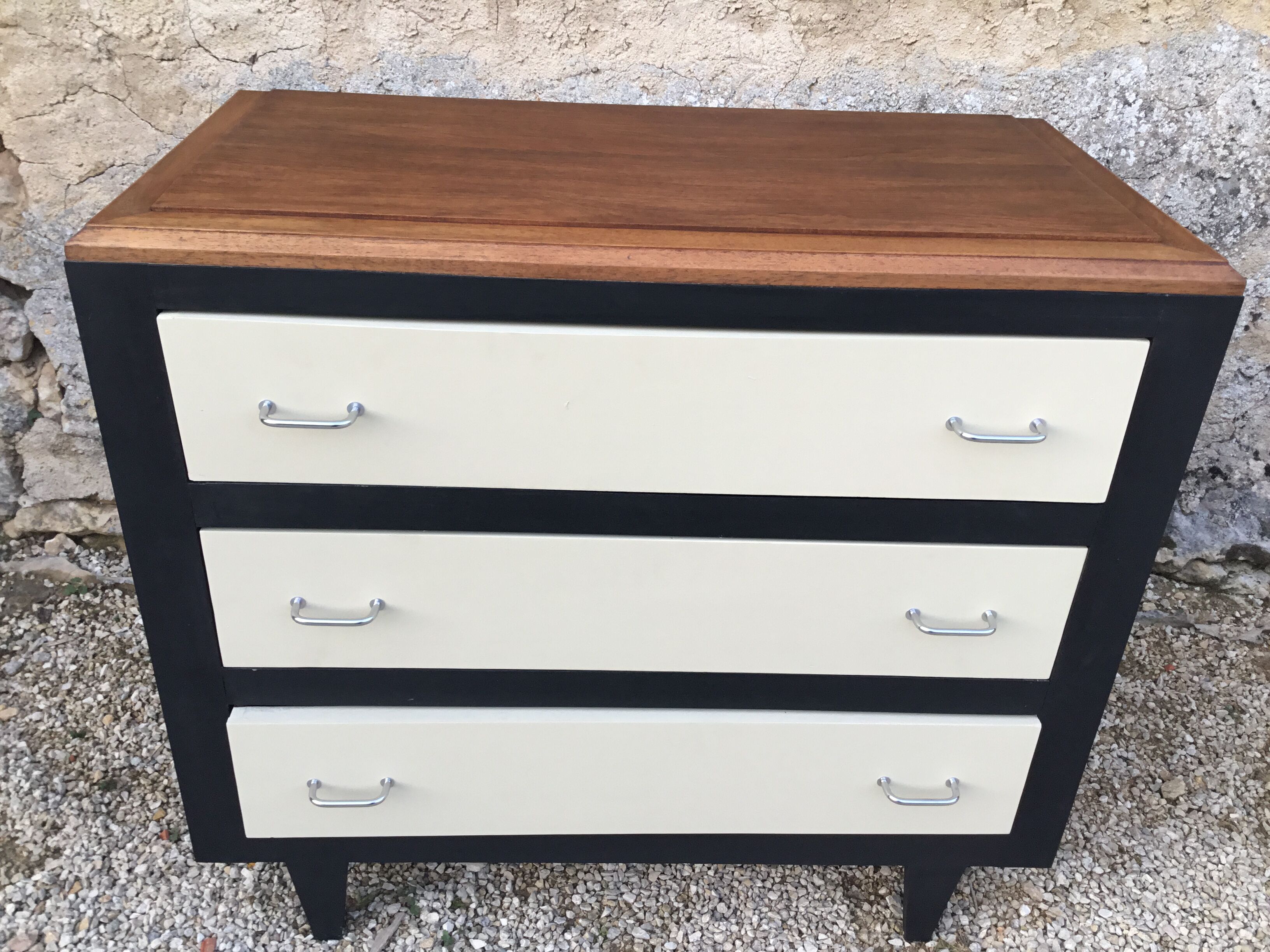 1950s dresser in revamped mahogany