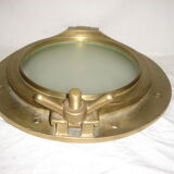 32X32cm brass boat window