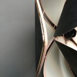 Black fabric flower and gold liseret hanging lamp