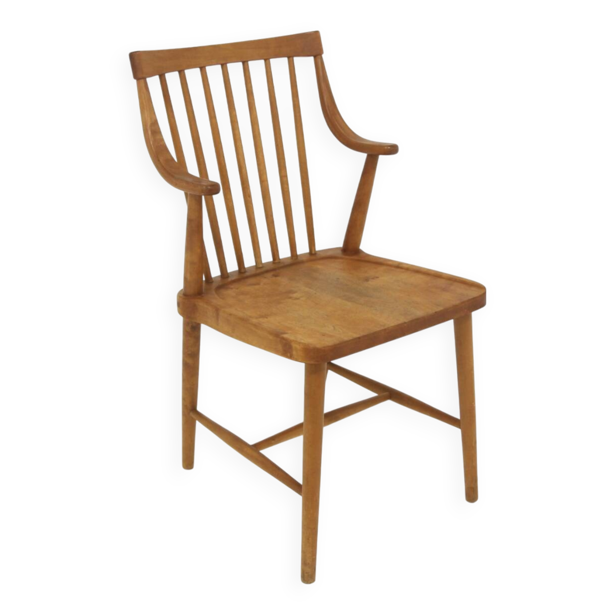 Scandinavian armchair "Pinnstol" in beech, Sweden, 1960