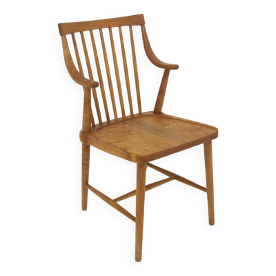 Fauteuil scandinave ''Pinnstol'' en hêtre, Suède, 1960