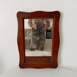 Miroir ancien en bois rustique