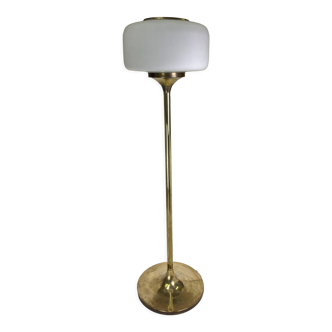 Lampadaire Art Déco en laiton patiné, 132cm