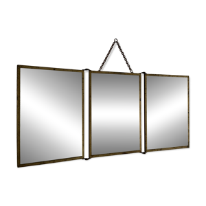miroir vintage 1900 triptyque - barbier