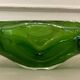 Murano iridescent green pocket tray