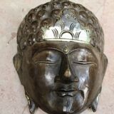 Wooden Buddha mask for hanging