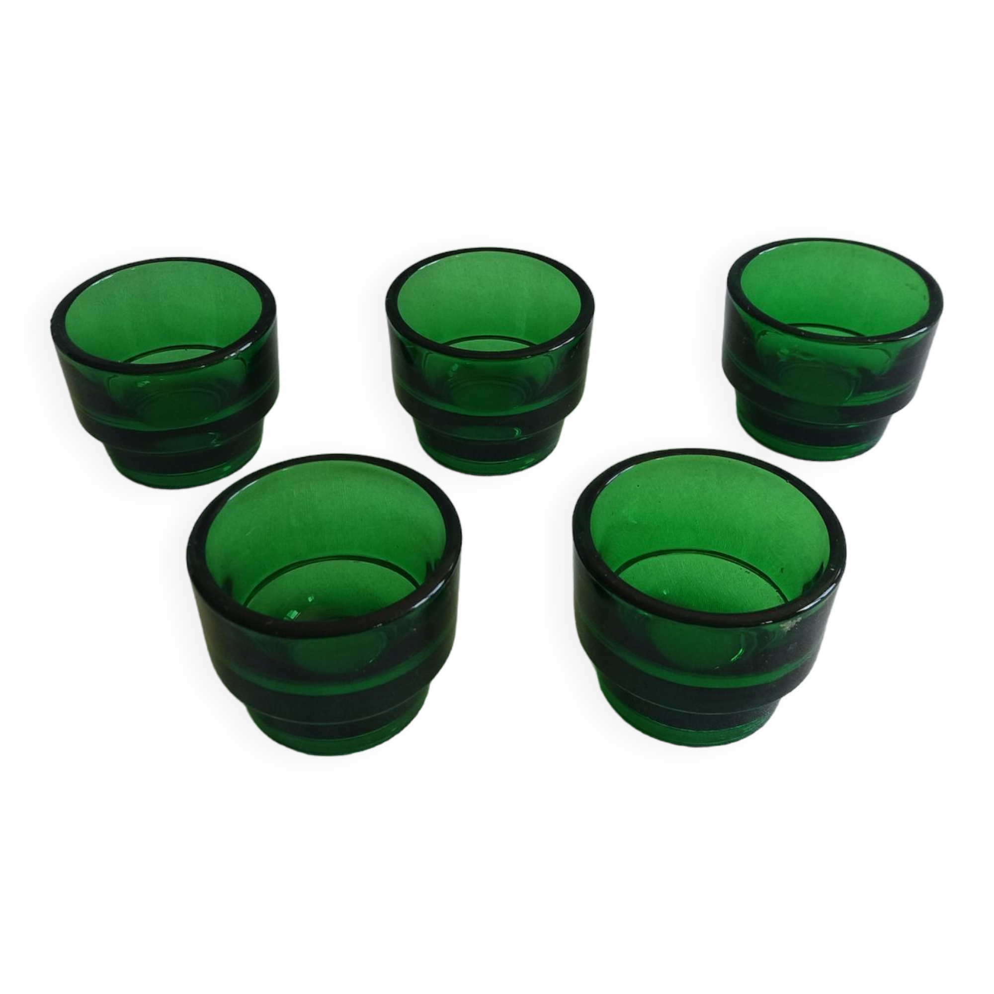 Set of 5 glass shells