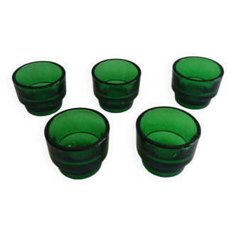 Lot de 5 coquetiers en verre