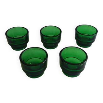 Set of 5 glass shells