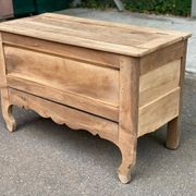18th-century stripped chest in solid walnut