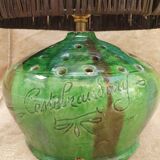 Glazed terracotta lamp