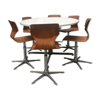 Table and chairs set 1970