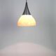 Large opaline glass pendant by Braun, Limburg, Germany, 1970s.
