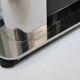 Stainless steel lamp foot and plexiglass black design 70s / 80s