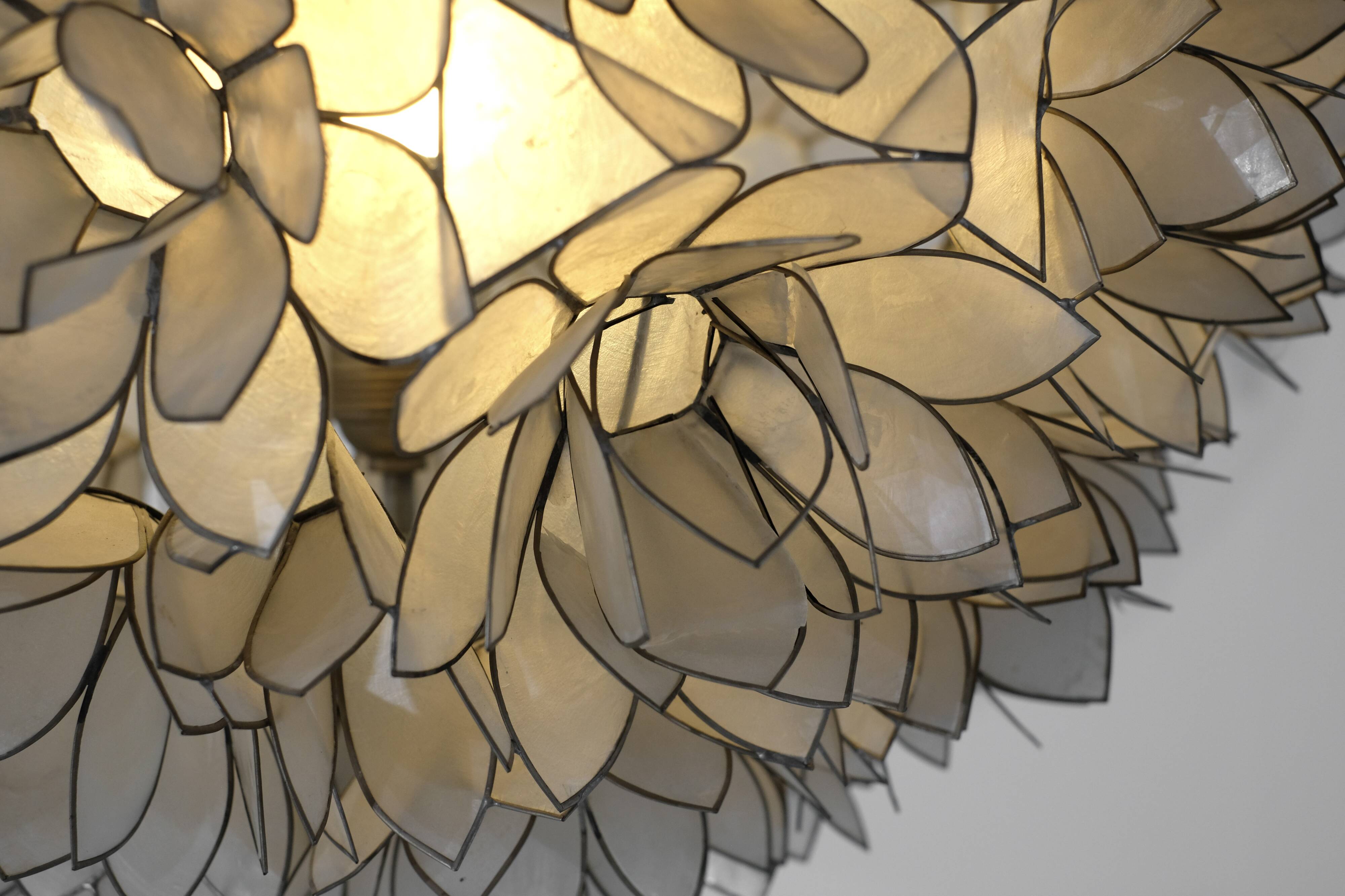 Mother-of-pearl floor lamp by Rausch, Germany, 1960s.