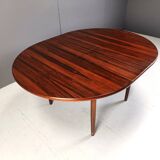 Table à manger extensible vintage en palissandre, années 1960