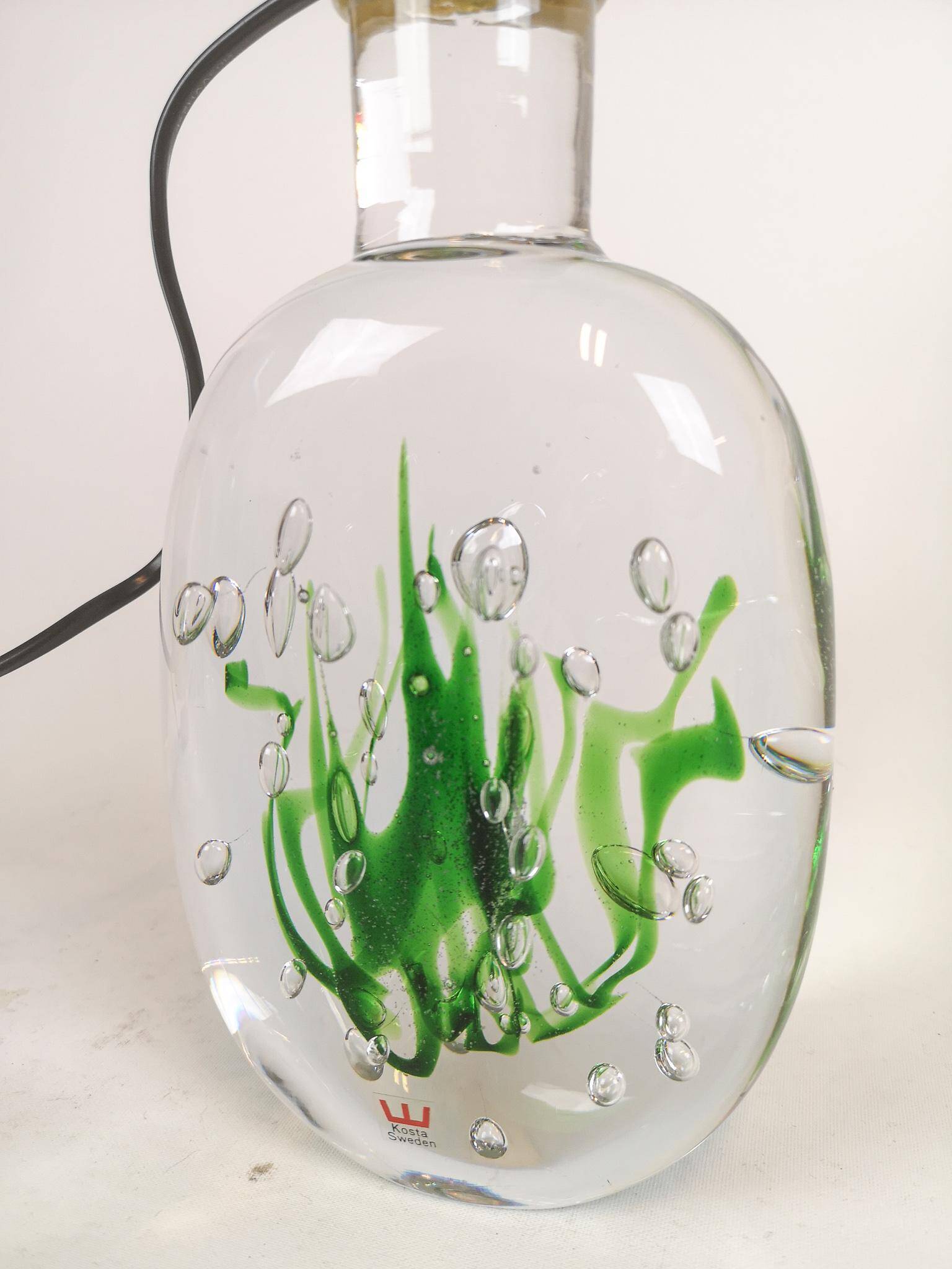 Mid-century table lamp "Seaweed" Kosta Vicke Lindstrand, 1950s, Sweden