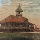 Original etching signed Schlumberger Vichy Bellerive the Allier golf chalet