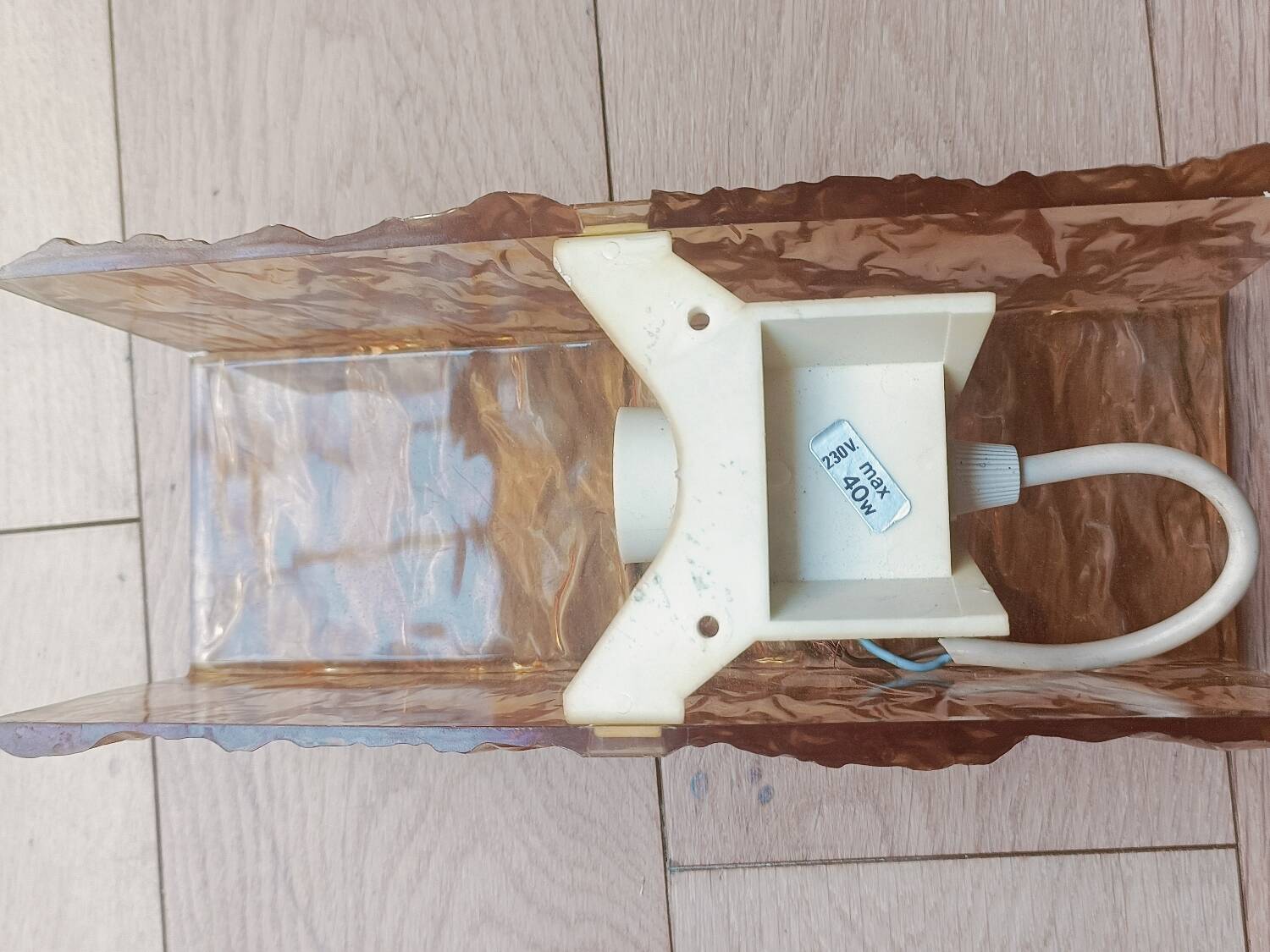 Three 1960s Perspex wall lights