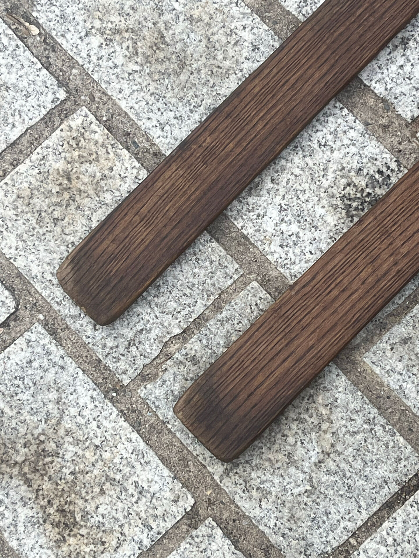 Vintage wooden skis pair L=169 cm