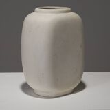 Oval matte ceramic vase, 1930s