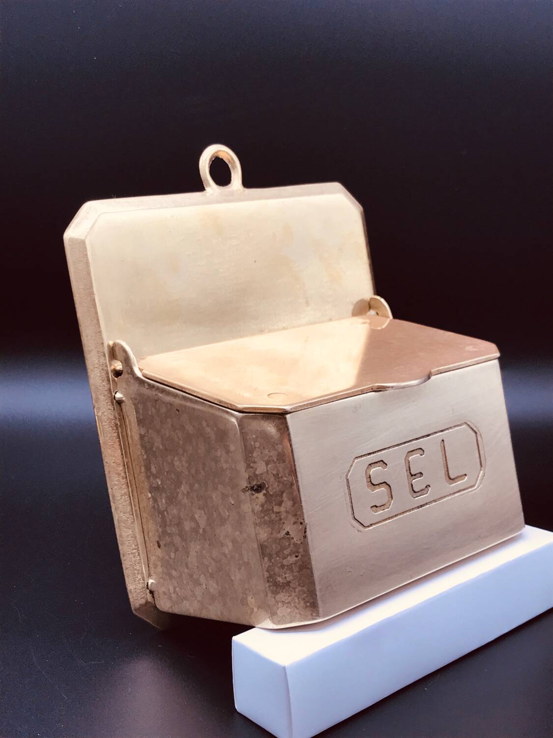 Brass salt box