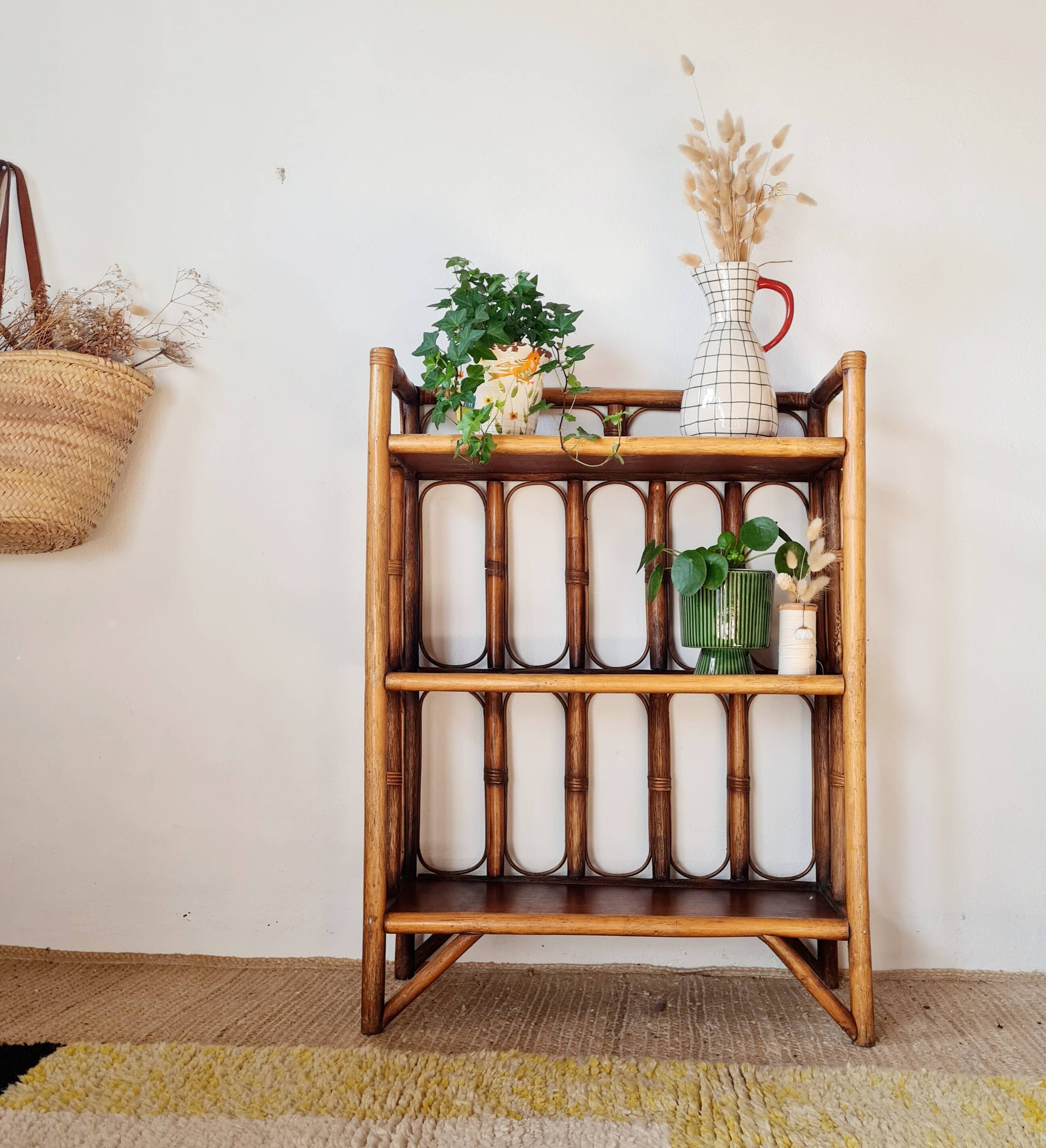 Antique bamboo shelf - bookcase