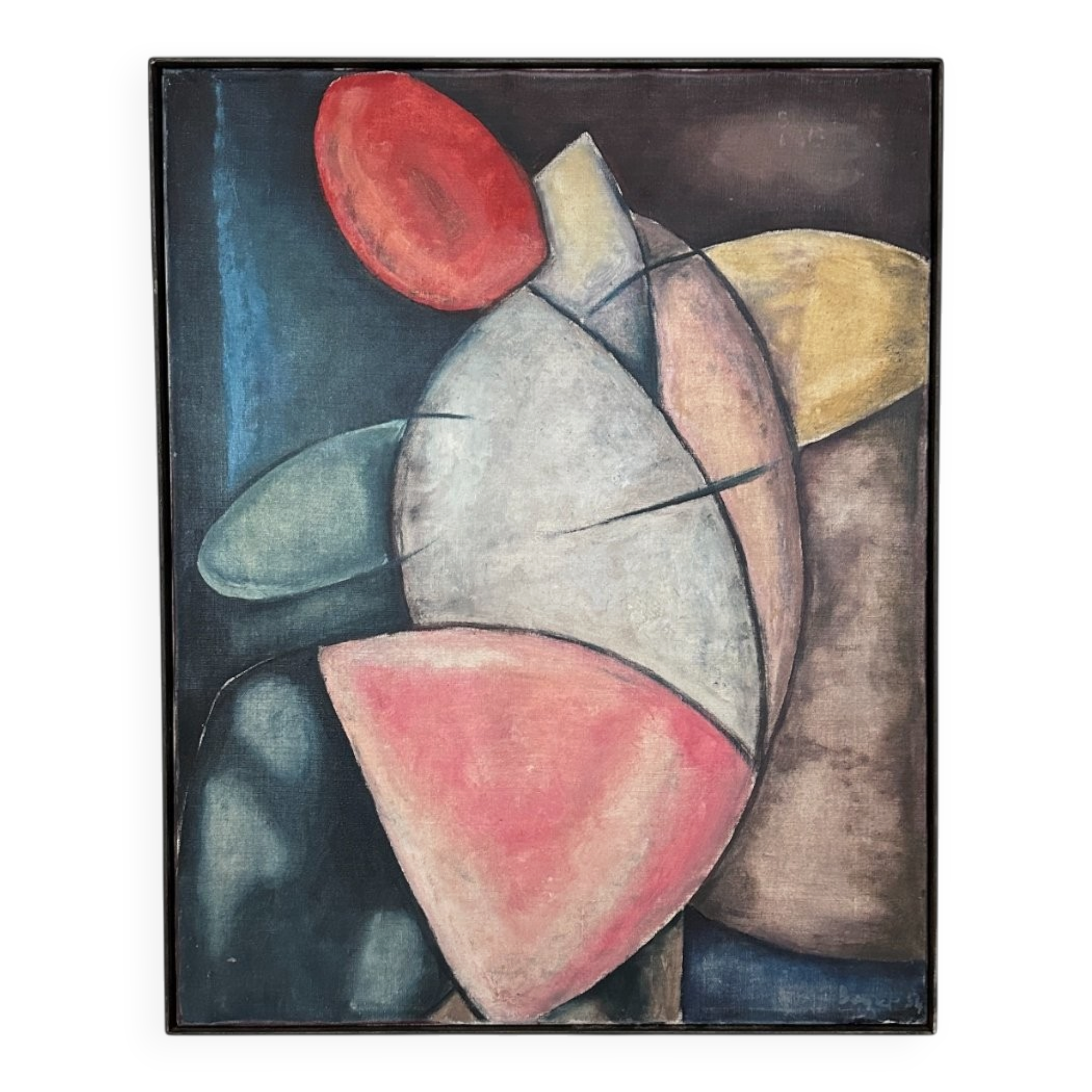 Bayer, Abstract Geometric Composition, 1954, Oil