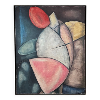 Bayer, Abstract Geometric Composition, 1954, Oil