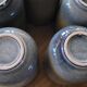5 mugs bleu/gris