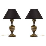 Paire de lampes de table en verre de Murano, Italie, 1950.
