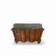 antique walnut serpentine commode