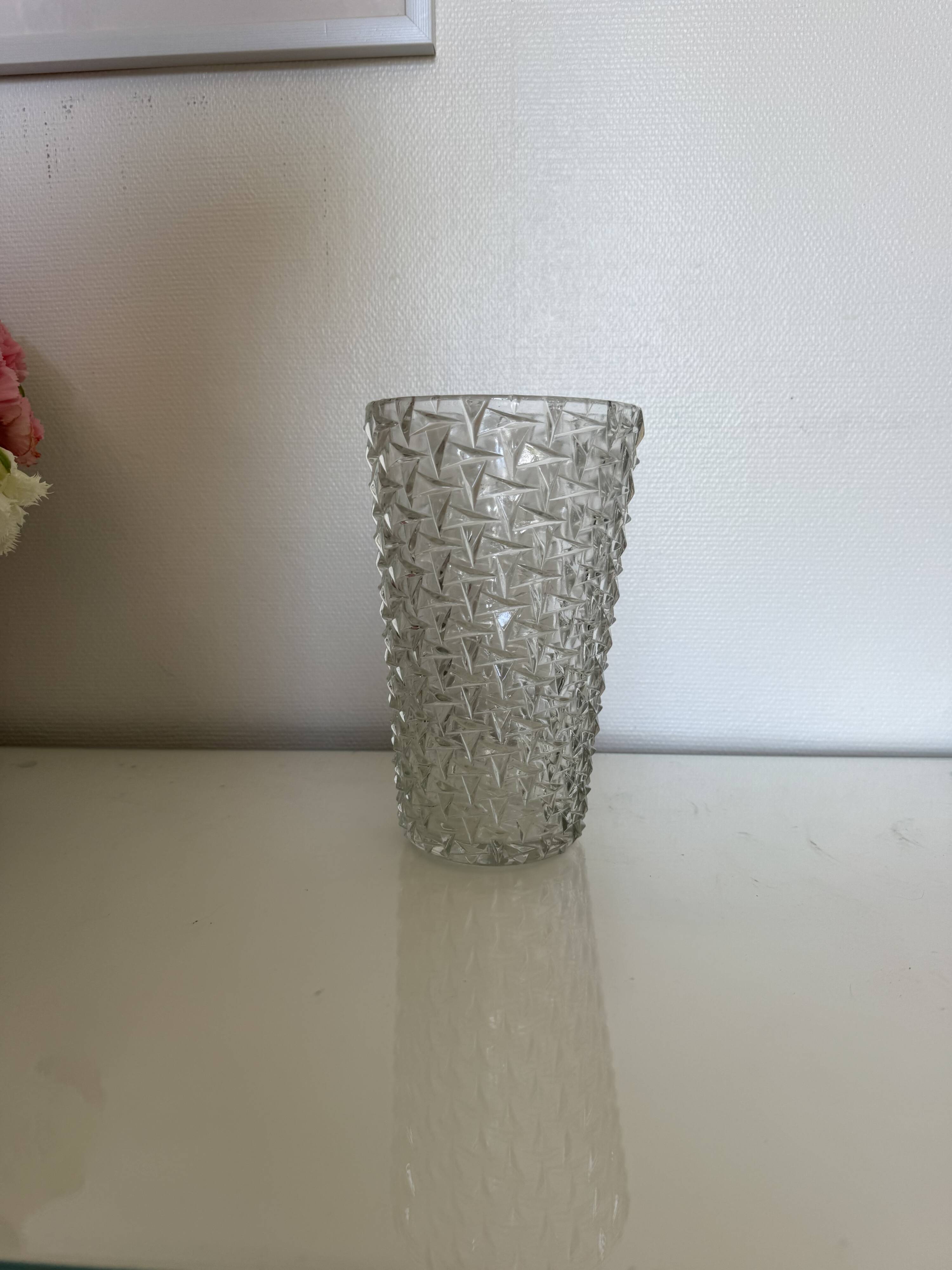 Large crystal vase